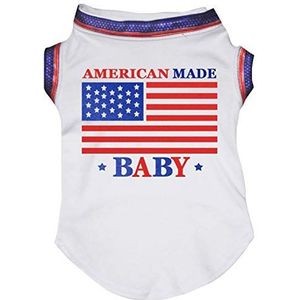 Petitebelle Amerikaanse Gemaakt Baby Wit Shirt Puppy Hond Kleding, XX-Large, Kleur: wit