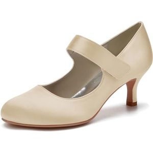 SYDZSW Dames Naaldhak Pumps Hoge Hakken Sexy Hakken Schoenen, Champagne, 36 EU