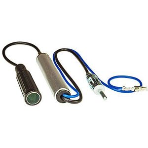 tomzz Audio 1515-000 Antenne adapter met fantoomvoeding compatibel met VW Sharan Ford Galaxy Seat Alhambra DIN-aansluiting naar DIN