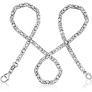 modabilé koningsketting herenketting 925 sterling zilver (40cm lang I 2,8mm breed) I zilveren ketting zonder hanger I Voor heren, dames I zilveren ketting man met etui I Made in Germany