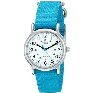 Timex Weekender dameshorloge 31 mm, Lichtblauw, Quartz Horloge