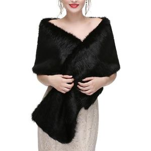 UERSJWYSO Bruiloftsfeestjurken van Imitatiebont Luxe Stola Zachte Bolero voor Avondjurken,1,One Size
