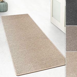 Floordirekt Tapijtloper Calcutta - sisal-look - tijgeroogdesign - loper woontapijt gangloper keukenloper (beige, 66 x 150 cm)