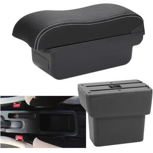 Middenarmsteun Voor Note Voor E&Power 2016-2022 Middenconsole Organizer Armleuningen Opbergdoos Armsteun Interieur Accessoires(03-c3-black-white-nousb)