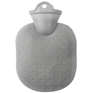 Warmwaterkruik 1 stuks warmwaterkruik effen kleur dikke PVC rubberen warmwaterkruik irrigatie handwarmers warm paleis warme zak warm water zak (500 ml - grijs)