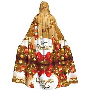 DEXNEL Kerst Sneeuwpop 59 inch Hooded Cape Unisex Halloween Mantel Voor Duivel Heks Tovenaar Halloween Cosplay, Dress Up