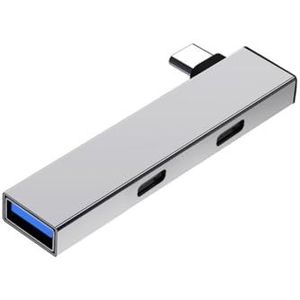 Aluminium USB C Hubs Type aan 2Type C+USB Uitbreiding voor Snelle Gegevenstransmissie Steunen Veelvoudige