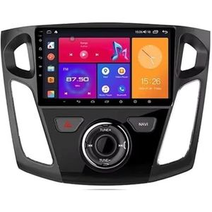 Android 13 Autoradio 9 inch Touch scherm dubbele Din auto stereo voor Ford Focus 3 Mk 3 2011-2019 met Bluetooth/FM radio/wifi/USB/stuurwielbediening/GPS(4 Core 4+64G)