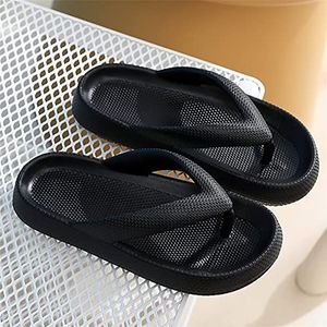 LLSZAHD Dames Flip Flops Thong Sandalen Strand Zomer Casual Reizen Zacht Comfort Slippers Antislip Strand Thong Schoenen (Maat: 36/37, Kleur: Zwart)