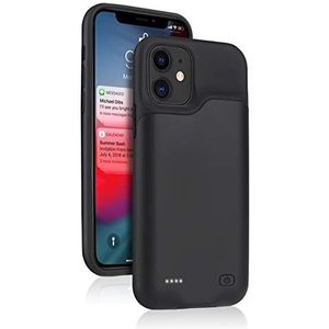 Charger Case Zwart voor iPhone iPhone 12 mini hoge capaciteit 6000 mAh Batterij Opladen Case Power Pack voor iPhone 12 mini 5.4"",Black