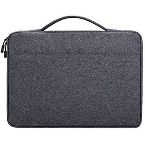 Netbook tas Oxford doek waterdichte laptop handtas voor 15,4 inch laptops, met kofferbak trolley riem netbook tas (kleur: donkergrijs)