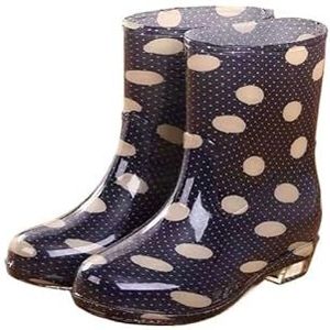 Waterdichte regenlaarzen for dames, halfhoge antislip regenlaarzen for dames, werklaarzen for buiten, tuinschoenen for nat weer, for tuinieren en buitenactiviteiten, duurzame en slipvaste zool, gemakk