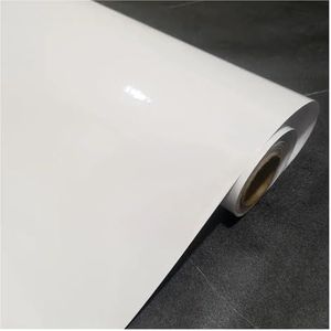 Keuken oliebestendige folie zelfklevend behang meubels renovatie stickers keuken waterdicht en oliebestendig imitatie houtnerf filmstickers voor keuken aanrecht (wit porselein, 3 x 60 cm)