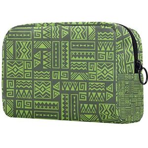 Toilettassen Make-up tas voor vrouwen Bohemen Boho groen met ritssluiting Cosmetische reisorganisator