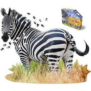 Madd Capp 887003 Shapepuzzel, contourpuzzel Zebra, 1000 stukjes, voor volwassenen en kinderen vanaf 12 jaar