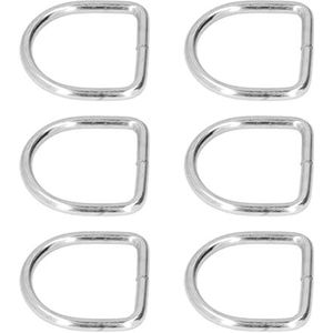 Metalen D-ringen, 20 Stuks D-ringen Duurzaam Fadeless Glanzend Prachtige Brede Toepassing Hoge Hardheid Metalen D-ringen voor DIY Tas Rugzak (Zilver 3,2x25x25mm)