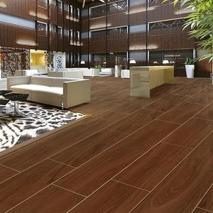 Zelfklevende vloertegel voor binnen 3D muurschildering bruin klassiek houten plank woonkamer badkamer muurkunst behang decoratiesticker