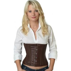Leren corset bruin taille Korset lw26