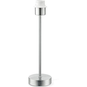Home Sweet Home Moderne tafellamp voet Single voor lampenkap | lichtarmatuur | 10/10/36.5cm | Geborsteld staal | tafellamp voet gemaakt van Metaal | E27 | lampenkap max.35cm