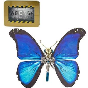 JoyMate Butterfly 3D metalen puzzel voor volwassenen, steampunk mentale puzzel, modelbouwset, doe-het-zelf mechanische insectenpuzzel, handwerk, creatieve geschenken, 150 delen