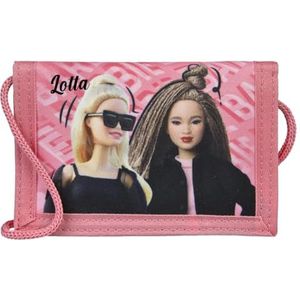 Undercover Portemonnee Barbie meisje - gepersonaliseerd met naam - portemonnee om te hangen kinderen, Roze - Barbie, Klassiek