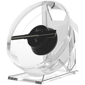 3D holografische reclameverlichting, LED-bureaumodel ventilatorscherm met audioweergave met transparante afdekking holografische ventilator Eenvoudig video wijzigen