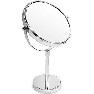 casa pura® Make-upspiegel, vergrotingsspiegel voor comfortabele gezichtsverzorging, staande spiegel, tafelspiegel, make-upspiegel, 3 hoge vergrotingsgraden naar keuze (10 vakken)
