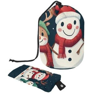 Leuke sneeuwmannen hebben plezier in de wintervakantie 2_13 cosmetische tas met trekkoord multifunctionele organizer voor make-up en toiletartikelen, MultiColor 07,