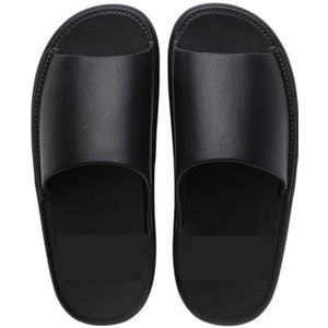 Glijbanen, Zomerpantoffels for dames en heren, thuisbadkamer en buitencomfort,Huispantoffels(Black,45 EU)