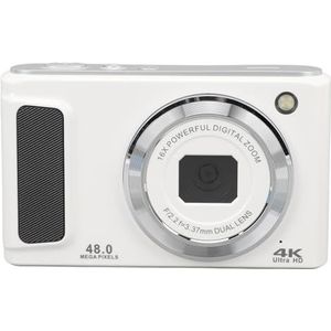 Digitale Camera, 2,8 Inch IPS-scherm Digitale Camera Vlogcamera met 16x Digitale Zoom voor Vloggen (WHITE)