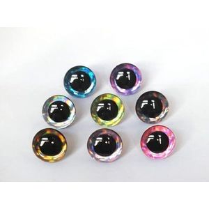 YUWEN Glitter Eyes Safety Pop Toy pluche pop oogkleur voor Amigurumi Crochet pluche 9/12/14/16/18/20/25/30/35/40 mm