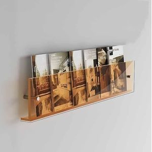 Wandplanken, Wandgemonteerde zwevende boekenplank, geperforeerde installatie, acrylmateriaal, woonkamer, slaapkamer, studeerkamer, kantoor, decoratief (Color : Style3, Size : 40cm/15.7in)