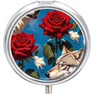 Ronde pillendoos 3 compartimenten draagbare medicijnpillendoos één maat pillendoos voor zakpillenorganisator en vitaminecontainers voor reizen