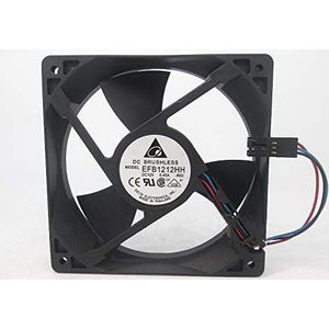 LMNCBVYA Delta EFB1212HH 120mm 12V Cooling Fan - 0.45A 3-Wire Double Ball Bearing Fan for PC and Electronics