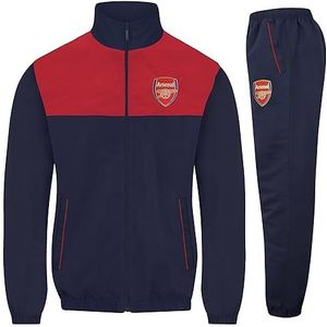 Arsenal FC officieel cadeau heren jas en broek trainingspak set marineblauw rood klein