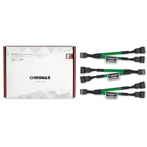Noctua NA-SYC1 chromax.green, 4-Pins Y-Kabels voor PC-Ventilatoren (Groen)