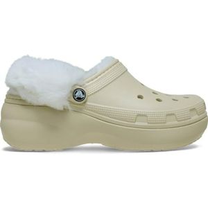 Crocs Classic Platform Fuzz Lined Cg 33-34 EU Bone