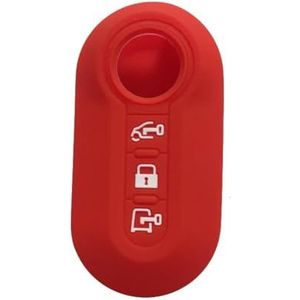 YCSYHQM Siliconen Autosleutel Cover Cap Voor Peugeot Boxer PEU25 Sleutelhanger Charms Voor Fiat Ducato Case Voor Sleutels Voor Citroen Relais Sleutel Case-Rood