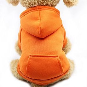 Huisdier kleding huisdier hond kleding voor kleine honden kleding warme kleding voor honden jas puppy outfit huisdier kleding voor grote hond hoodies (kleur: oranje, maat: XL voor 4,2-6,0 kg)