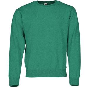 Fruit of the Loom Sweatshirt met aangezette mouwen, kleur: retro groen gemêleerd, maat: L