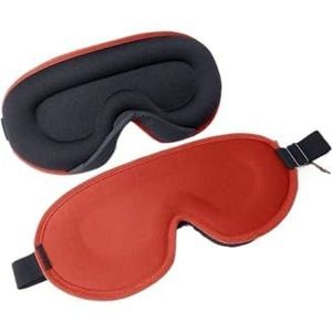 3D slaapmasker, traagschuim, blokkeer licht, slaapmasker, oogschaduw, blinddoek voor oogschaduw, slaapmasker, slaaphulp, gezichtsmasker ooglapje (type B-rood)