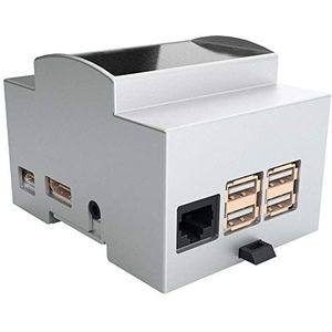 Raspberry Case op DIN-rail, modulaire houder voor elektrische beelden (Pi 3-1 stuks) (25.0410000.RP3) + kit actieve koellichaam