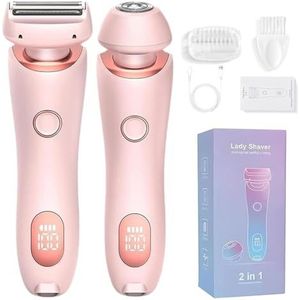Elorixa Shaver,The Smooth Shave pro,2 in 1 Electric Shaver Razors for Women,Women's Bikini Trimmers,Women Electric Shaver,Wet and Dry Use(Pink)