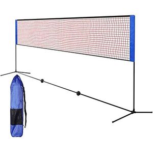 Best Sporting Volleybalnet, outdoor, 4-in-1, badmintonnet, 310 cm breed, in hoogte verstelbaar van 90 cm - 220 cm, mobiel volleybalnet, 2 m hoog voor badminton, tennis en voetbal