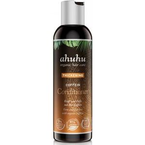 ahuhu THICKENING Cafeïne-conditioner (200 ml) – haarconditioner met biologische cafeïne en rijststerkte, versterkt de haarstructuur en geeft volheid, voor fijn en futloos haar, voedt zonder te