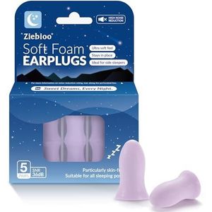 Ziebioo Ear Plugs for sleep: 2025 Max Versie met DynaCurve™ Technologie - Ultrazachte Schuim Oordoppen met 36dB SNR Geluidsreductie voor Zijslapers,Werk&Studie
