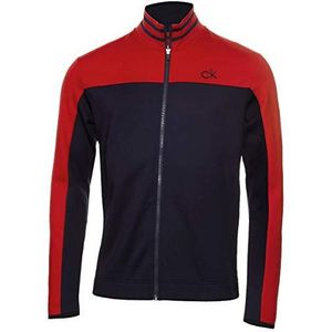 Calvin Klein Heren Retro Performance Wicking fleece trui - Marine/Rood - M
