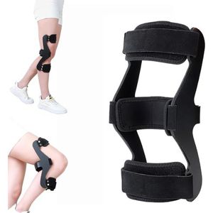Knie-immobilisatiebrace voor hyperextensie – Verstelbare orthese met anti-rotatieontwerp, herstel van blessures, hemiplegie en verlichting van gewrichtspijn(Left leg,L(165-176lb))