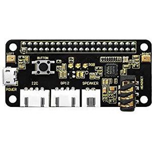 KEYESTUDIO ReSpeaker 2-Mics Pi HAT Smart Voice Dual Microphone Expansion Board Base op wm8960 voor Raspberry Pi Zero/3B/2B/B+, Raspberry Pi HAT, Raspberry Pi Expansion Board