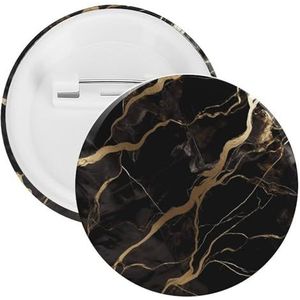Zwarte gouden marmeren badge metalen ronde pinnen, lichtgewicht broche voor rugzak, modieuze knoopspelden, badge voor shirts, jassen, sjaaljas, uniseks, 20PCS, Blik, metalen ronde pinnen